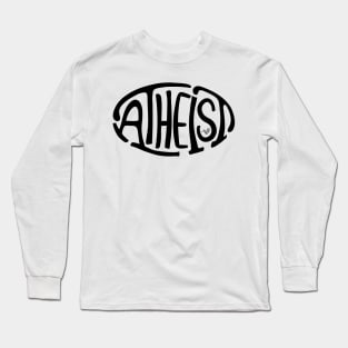 Atheist Oval by Tai's Tees Long Sleeve T-Shirt